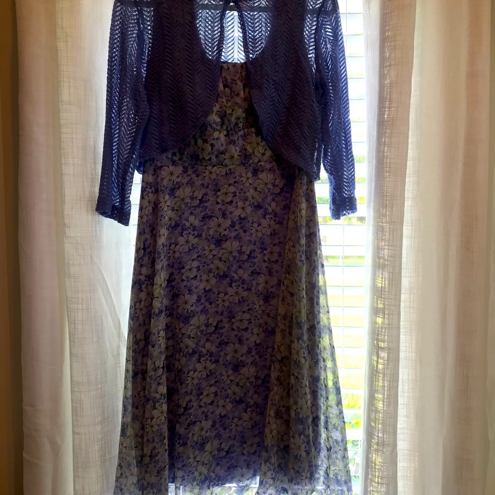 Northstyle Two piece knit jacket over floral lined dress - Picture 6 of 6
